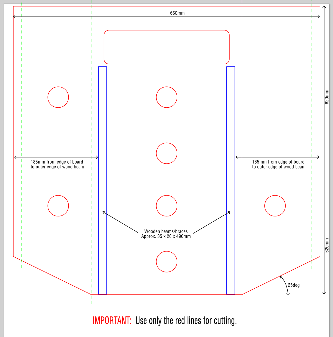 Full Overhead Mounting Board Plans - DXF FILE