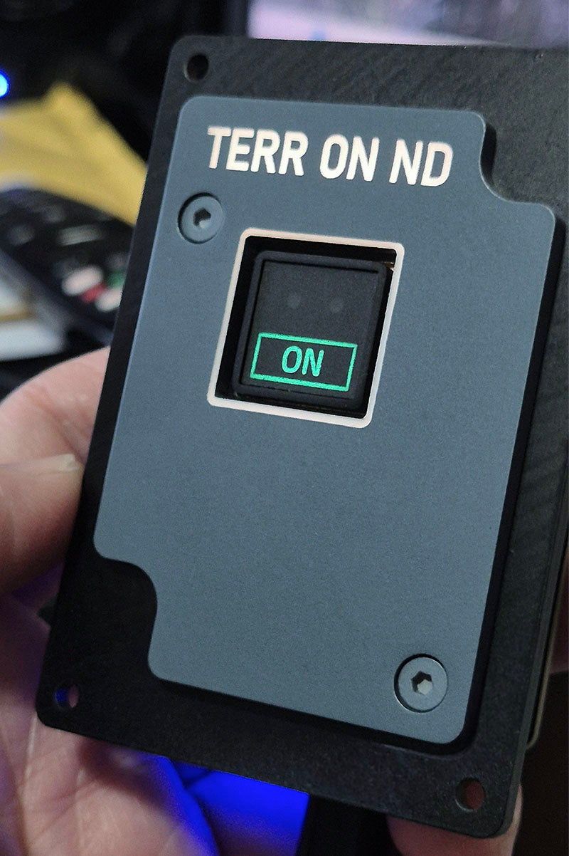 TERR ON ND selector button Captain Side