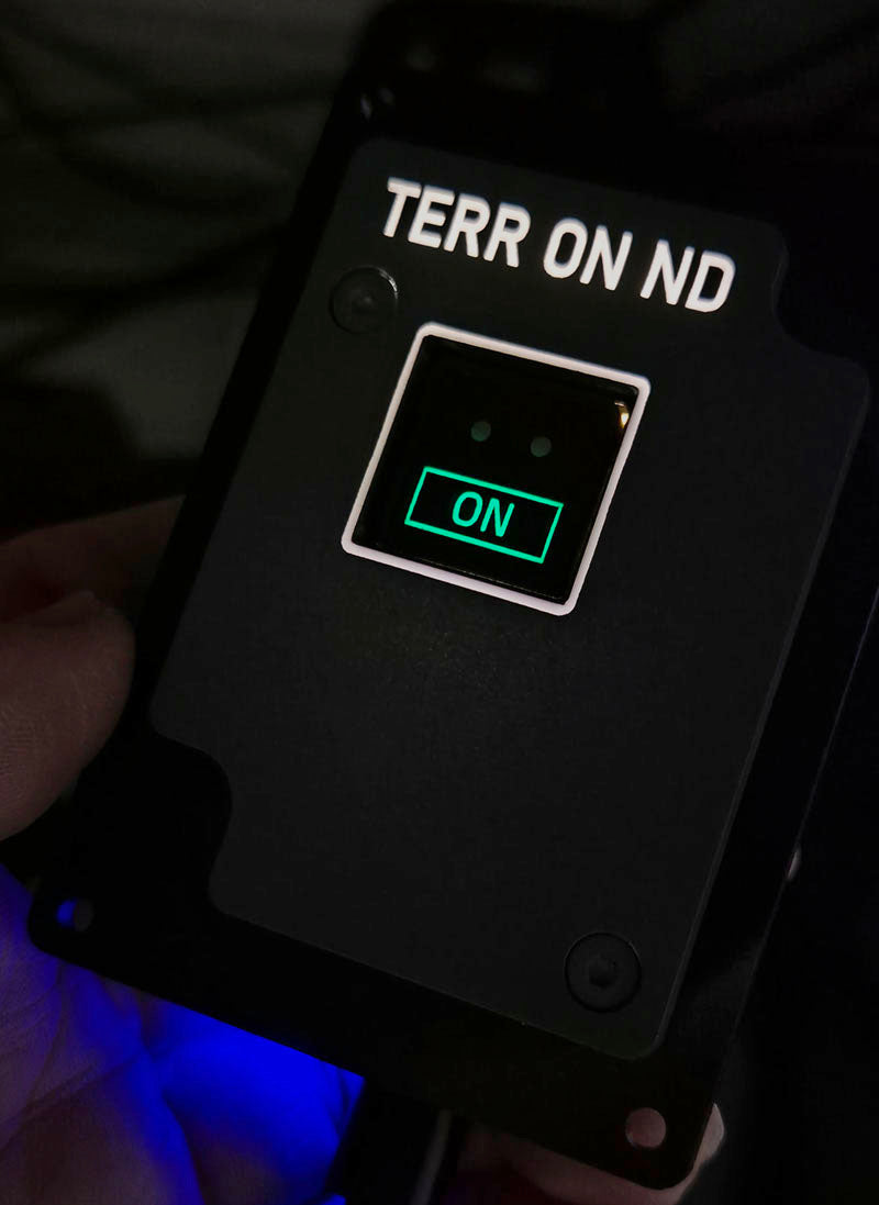 TERR ON ND selector button Captain Side