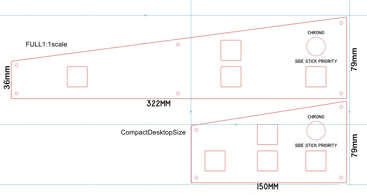 A320 Glare Wing/Warning panel